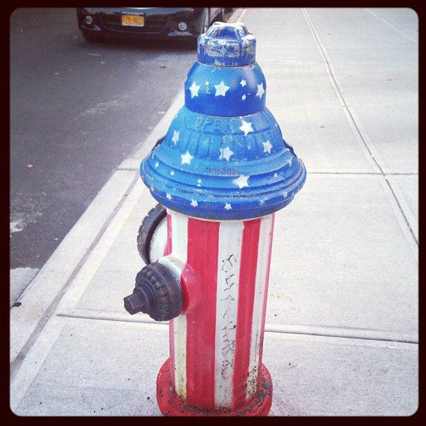 A patriotic hydrant, 177 Skillman Ave., Williamsburg