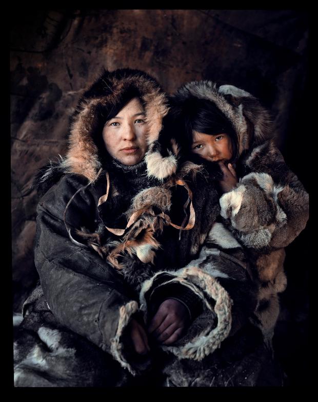 Jimmy Nelson. Chukchi, from Russia. Oxana Teyunrultett & Olesya Etguet, Second Brigade. Chukotka. 2012.