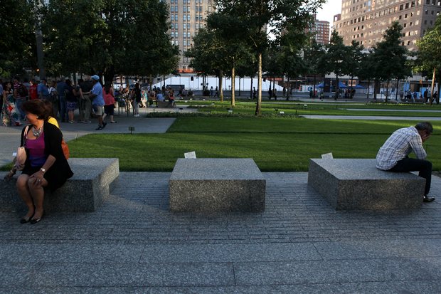 Over 4.5 million visitors went to the 9/11 Memorial Plaza in it's first year. World Trade Center site.