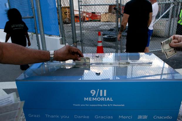 9/11 Memorial Donation box. World Trade Center