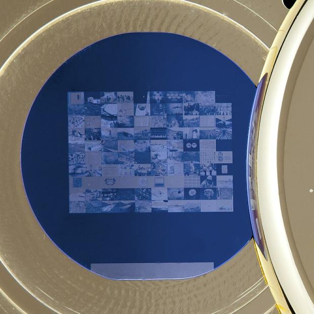 Ultra-archival image disc inside gold plated aluminum shell