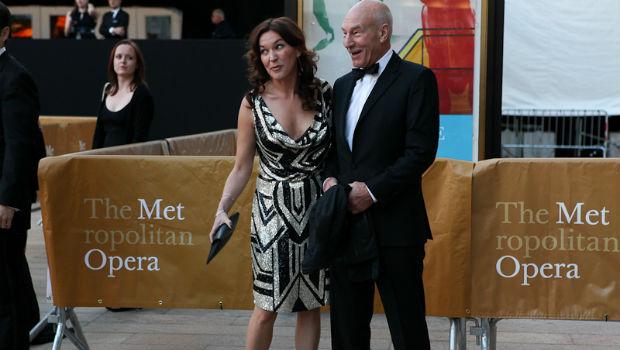 Patrick Stewart arrives at the Metropolitan Opera on opening night