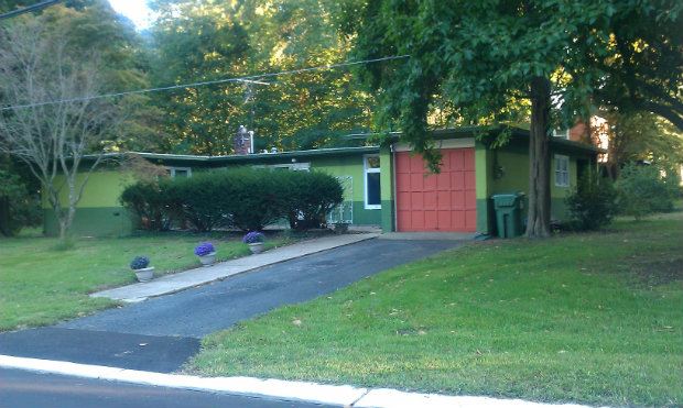 A renovated Bauhaus style house built as part of Jersey Homesteads, now known as Roosevelt, N.J.