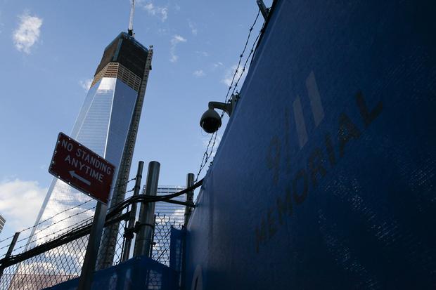 The Memorial plaza and museum are still under construction on the 12th anniversary of the World Trade attacks.