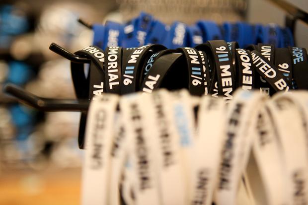 9/11 commemorative bracelets for sale at the 9/11 Memorial store.