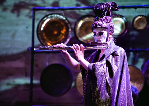 Margaret Lancaster plays the final notes