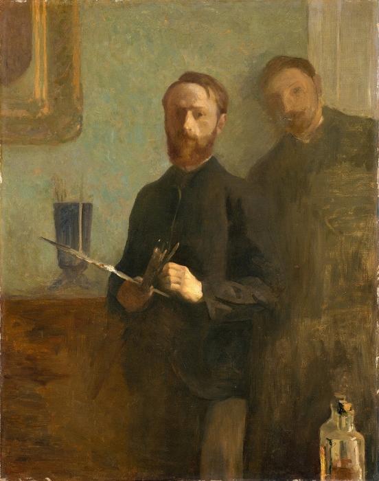 The Vuillard show includes this charming self-portrait of the artist, made when he was 21, in 1889.
