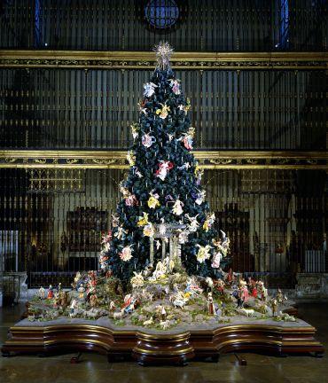 At the Metropolitan Museum, the annual Christmas tree -- a 20-foot blue spruce -- goes up in the medieval courtyard.