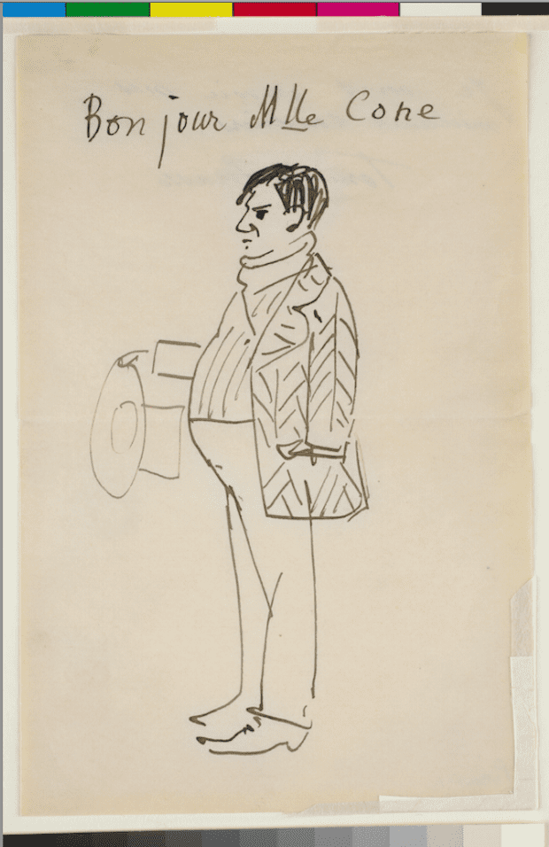 Pablo Picasso, Self-Portrait (Bonjour Mlle Cone), 1907.