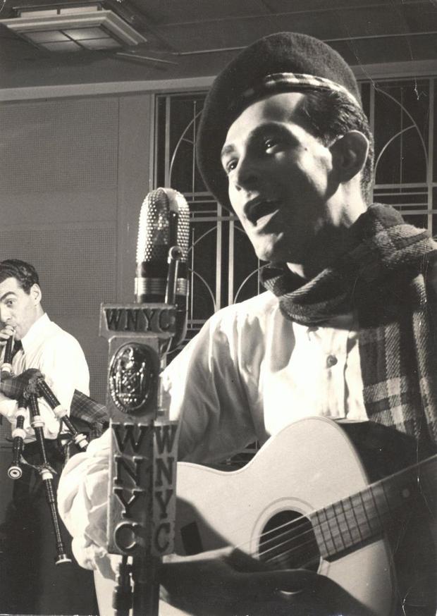 Oscar Brand in the studio, 1945 Oscar Brand in the studio, 1945