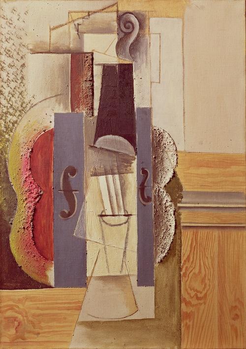 Violin Hanging on the Wall. Possibly begun Sorgues, summer 1912, completed Paris, early 1913