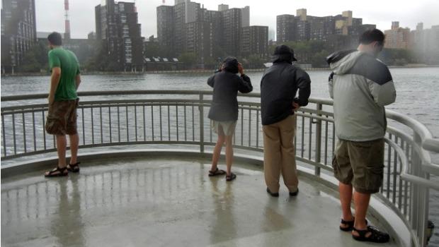 Checking out the East River. Checking out the East River.