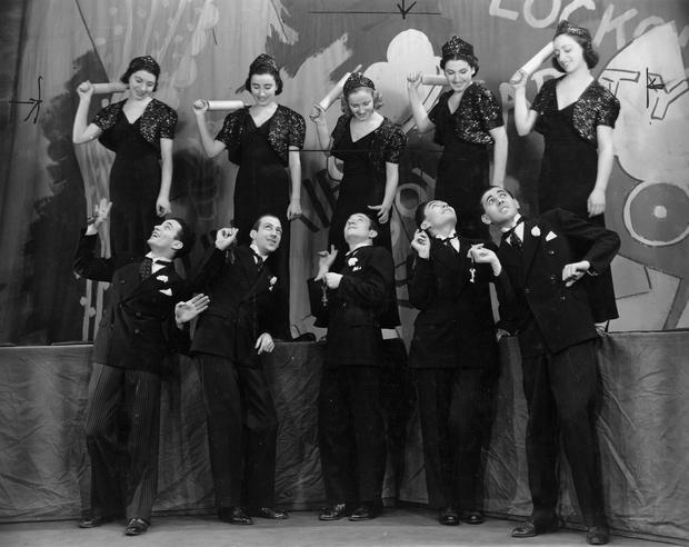 A scene called 'One Big Union for Two,' from the ILGWU musical revue, 'Pins and Needles,' at the Labor Stage in New York.