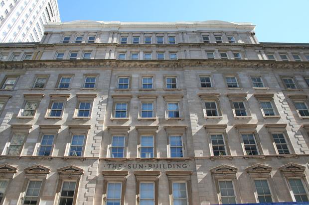 The exterior of Dance New Amsterdam's current studio space, located at 280 Broadway at Chambers Street.