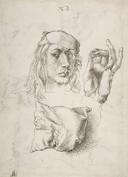 One of the highlights of the Met show will be this iconic self-portrait by Albrecht Dürer from 1493, part of a series of studies that the artist did of himself, his hand and his pillow.