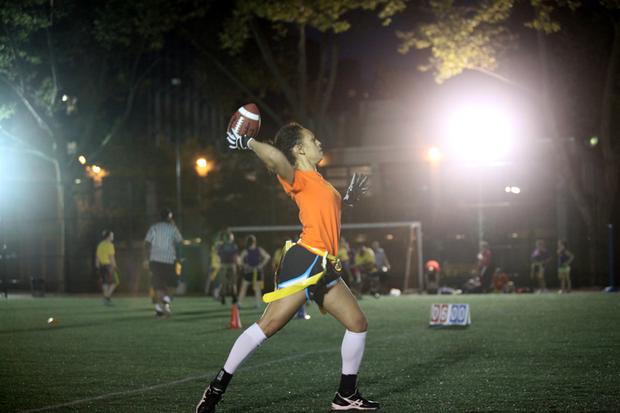 Flag football at the 28th Street park.