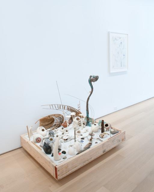 Another installation by Bontecou: a mixed media installation in sandbox, 2005-2011.