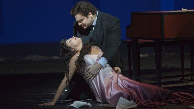 Anna Netrebko as Antonia and Joseph Calleja as Hoffmann in Offenbach's 'Les Contes d'Hoffmann.' Anna Netrebko as Antonia and Joseph Calleja as Hoffmann in Offenbach's
