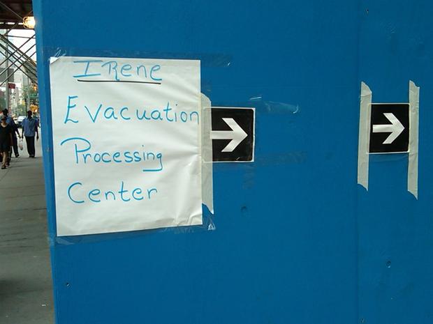 A shelter at Baruch College on East 24th Street on Saturday