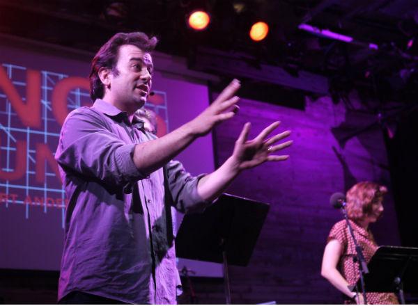 Magician and actor Steve Cuiffo explains a radio-appropriate magic trick that unfolds throughout the show.
