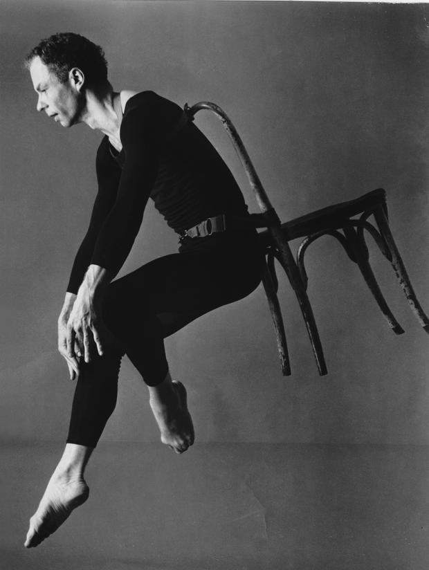 Merce Cunningham in his Antic Meet, 1958. Photo (detail): Richard Rutledge.