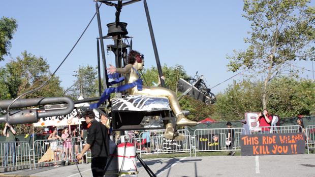 One of the group of artists showing work was Brooklyn's Madagascar Institute, which created this 'Jet Ponies' ride.