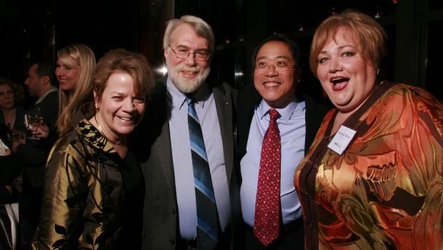 (From left) 2009 Musical America award winners Marin Alsop, Conductor of the Year, Christopher Rouse, Composer of the Year, Yo-Yo Ma, Musician of the Year, and Stephanie Blythe, Vocalist of the Year.