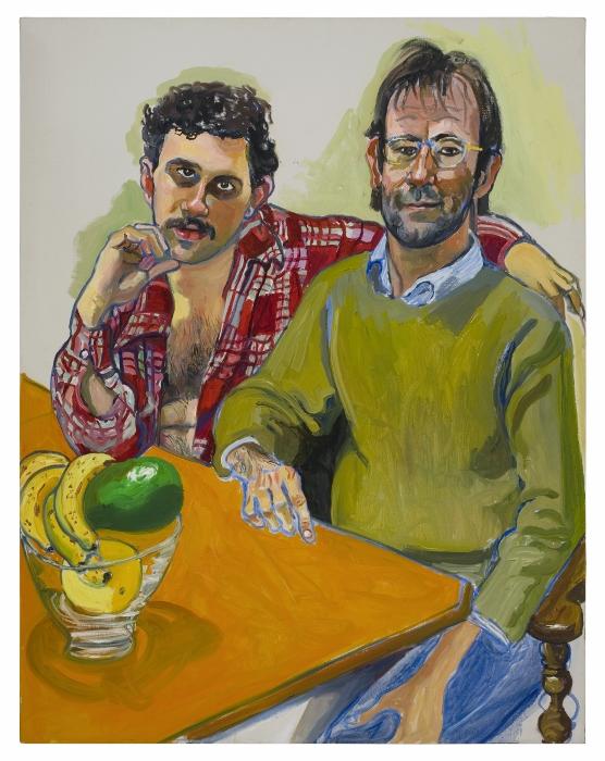 Neel had a knack for conveying the personalities of her sitters in a just a few brushstrokes -- as in this painting 'Geoffrey Hendricks and Brian,' from 1978.