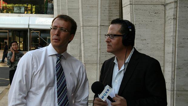 Elliott Forrest (R) with WQXR Vice President Graham Parker (L) Elliott Forrest (R) with WQXR Vice President Graham Parker (L)
