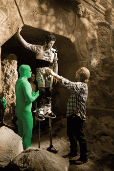 Willem Dafoe appears in three films in this spring. Here he is filmed with motion capture technology on the set of the sci-fi epic John Carter