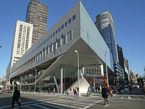 A transformed Alice Tully Hall, its prow extending out over the triangle corner of the block. Lincoln Center’s renovation committee asked for a building that was more open to the street life of New Yo
