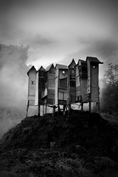 Originally from rural Virginia, Hite has studied rural houses all over the world. Above, 'Seven Deadly Sins, Hell Brook Farm, Ulster County, NY,' from 2007. Originally from rural Virginia, Hite has studied rural houses all over the world. Above, 'Seven Deadly Sins, Hell Brook Farm, Ulster County, NY,' from 2007.