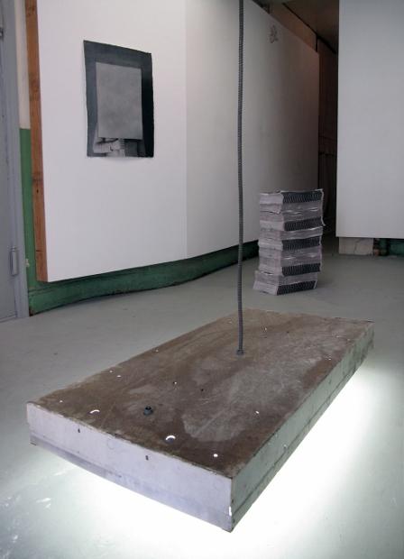 The show at Soloway will consist of individual artist works -- such as this installation by Colleen Asper and Zerek Kempf -- as well as a collaborative newspaper produced by 2-UP.