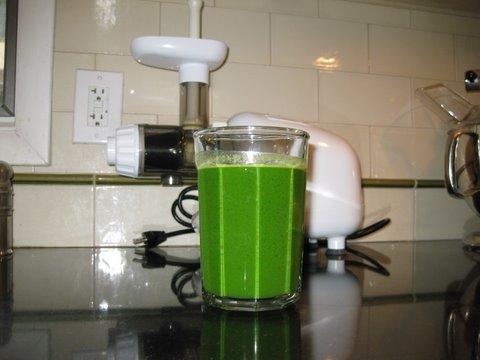 Breakfast: 16 ounces of green juice (Swiss chard, dandelion greens, wheatgrass, cilantro, cucumber, celery, ginger, lemon)