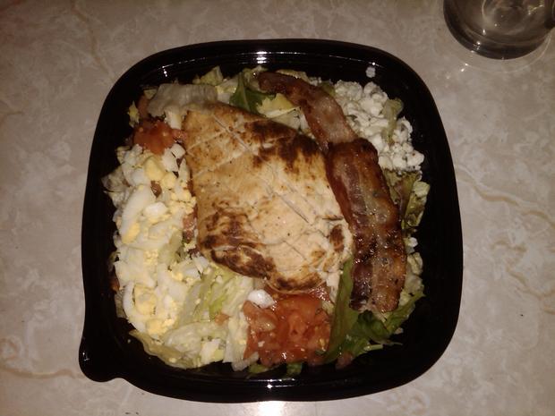 Lunch: Wendy’s bacon bit salad without dressing