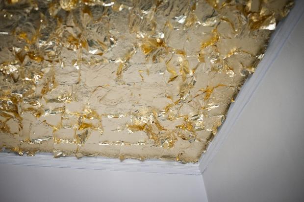 In the Bronx: the Andrew Freedman Home was once intended to house upper-class elderly. It will now (temporarily, at least) contain art. Cheryl Pope's 'THEN and THERE,' is seen here.