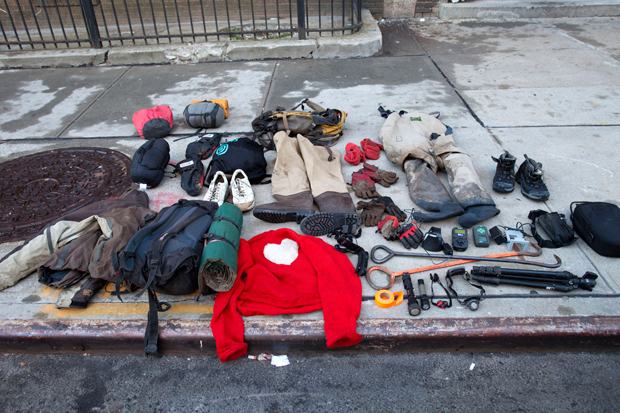 Gear from a week underground.