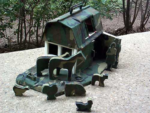 camouflage barn