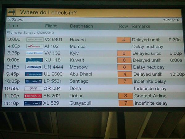 Departures board at JFK airport Departures board at JFK airport