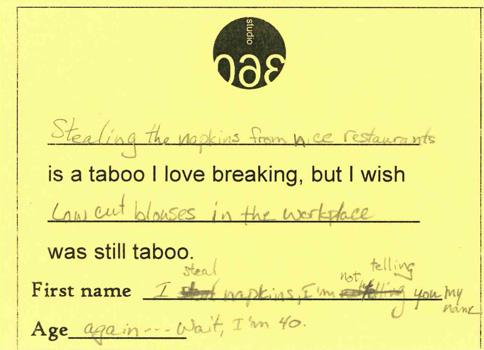 Studio 360 taboos