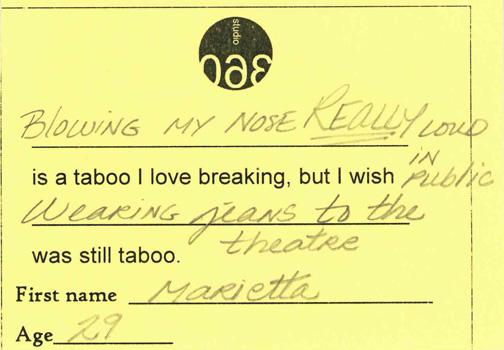 Studio 360 taboos
