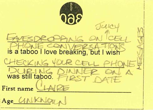 Studio 360 taboos