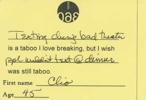 Studio 360 taboos