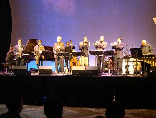 The Either/Orchestra and (far R) Mulatu Astatqe. World Financial Center, 11/12/04.