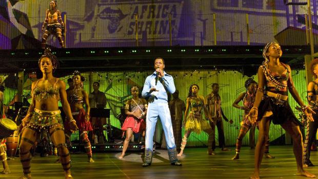 Sahr Ngaujah as Fela Kuti and the Broadway cast of FELA! Sahr Ngaujah as Fela Kuti and the Broadway cast of FELA!