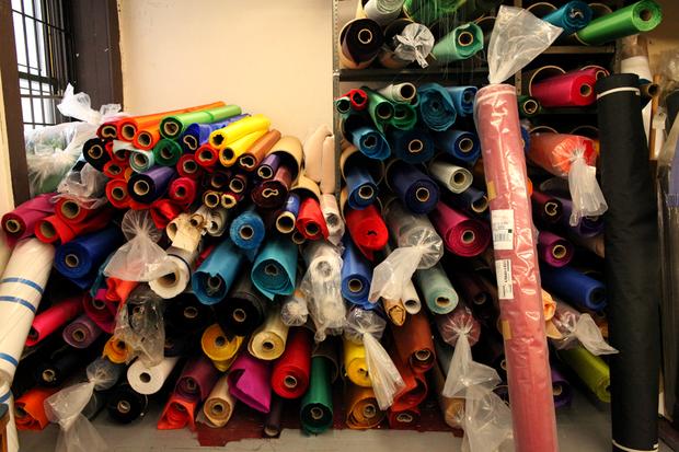 Fabrics at Ace Banner, Flag and Graphics in Chelsea.