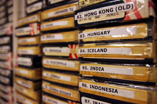 Ace Banner claims to have the largest inventory of stock flags in New York City.