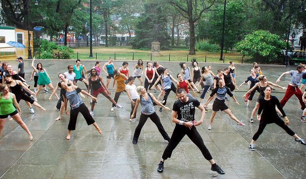 Dancers fight to save Dance New Amsterdam's downtown studio space by dancing on the steps of City Hall.