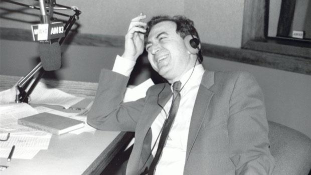 Leonard laughing in the studio. (1985) Leonard laughing in the studio. (1985)