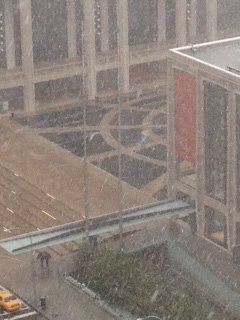 Lincoln Center in the snow on Saturday. Lincoln Center in the snow on Saturday.